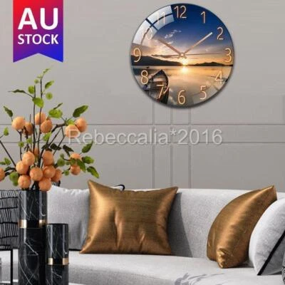 12" Round Wall Clock Silent Non Ticking- Family Home Gift Home Decor Gift AU - image 1 of 4