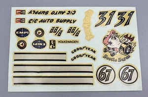 VINTAGE ICM VOLKSWAGEN #114-200 DECALS VW COUPE BEETLE BUG CAR MODEL #D77 - Picture 1 of 4