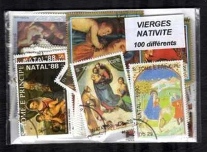 Nativité Vierges 100 timbres différents oblitérés - Bild 1 von 1