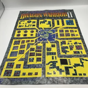 World of Dragon Warrior II (2) Mapa Póster Inserto Videojuego Nintendo NES De Colección - Imagen 1 de 11