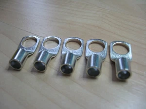 Lot of (5) Cable Lug 16mm² 6AWG 3/8" M10 Battery Lug Ring Terminal #E71BLL - Picture 1 of 5