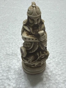 Figura de peón de piedra triturada piezas talladas a mano de ajedrez asiático vintage usada buena - Imagen 1 de 6