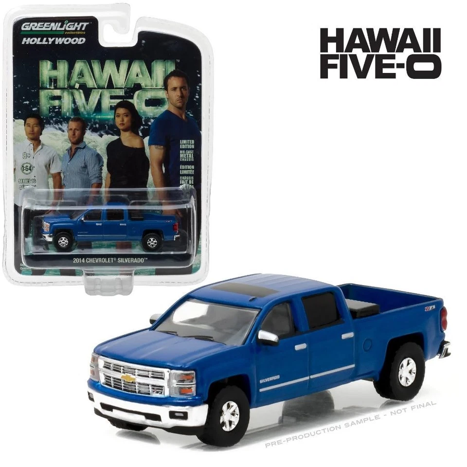 GREENLIGHT 44760 E 2014 CHEVROLET SILVERADO HAWAII FIVE DIECAST TRUCK 1:64 - Image 1 of 1