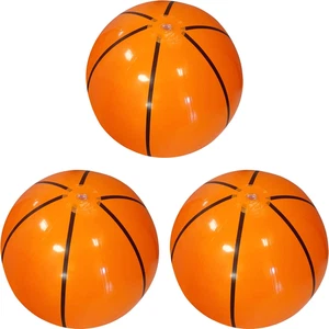 Inflatable Basketballs (3 or 12 Pack) Large 20" Basketball Beach Ball Bulk for S - Picture 1 of 12
