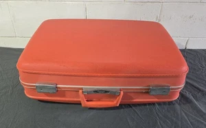 Oshkosh Hartschalenkoffer Mid Century Modern Reisekoffer Retro Reisekoffer Rot Vintage - Bild 1 von 14