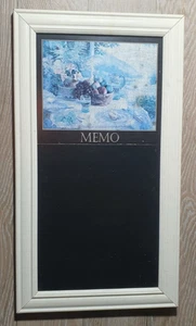 Restaurant Memo Menu Board Wooden Blackboard Chalk Kitchen Used Vintage Read - Picture 1 of 24