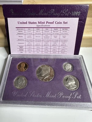 1992 Clad Proof Set U.S. Mint Original Government Packaging OGP COA - Image 1 of 2