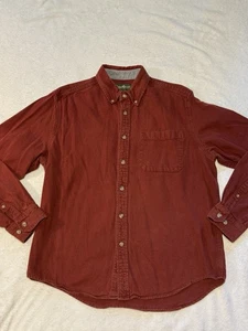 Eddie Bauer Men’s M Brushed Cotton Shirt Button Down Pocket SU7160 Flannel - Picture 1 of 12