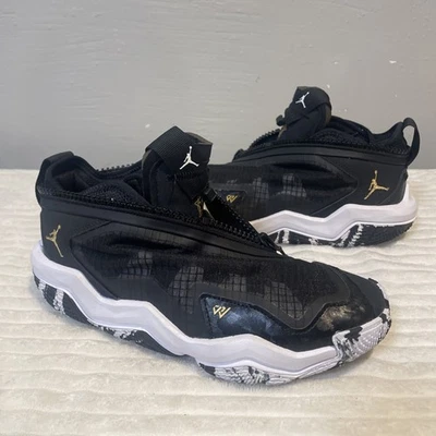 Nike Air Jordans Why Not 6s Black White And Gold Basketball Shoe Sz 7.5 Boys B4 - Image 1 of 4