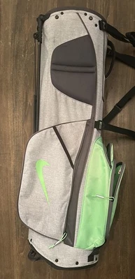 EUC Nike Sport Lite Heather Grey Volt Stand Golf Bag 5 Way Dual EQUA FLEX Straps - Image 1 of 4