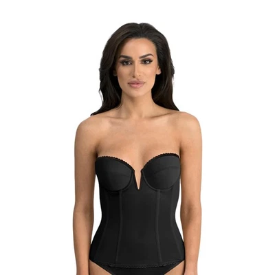 Dominique Women’s Vivienne Strapless Longline Bra - V-Wire Bridal Corset Top, - Image 1 of 4