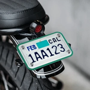 Green Motorbike Flexible License Plate Shield for Men Women with Drainage Holes - Picture 1 of 15