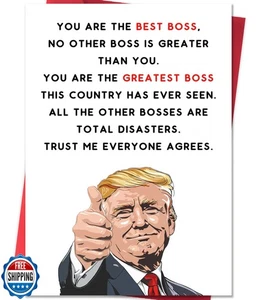 ACHICGIRL Boss Day Card for Him Her, Funny Boss Day Gifts for Women Men, Boss - Picture 1 of 5