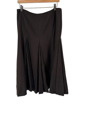 Falda de lana plisada línea A marrón chocolate Talbots para mujer talla 12 forrada Foto 1 de 4