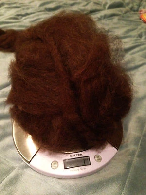8oz Soft Natural Brown/Black Mix 100% Alpaca Roving - Image 1 of 3