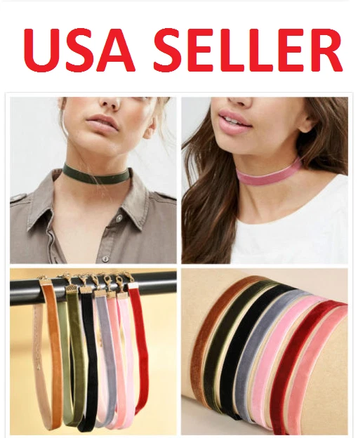 Gargantilla Retro Gótica Punk Terciopelo Cuero Tatuaje Encaje Gargantilla Collar 7 Unidades Foto 1 de 1