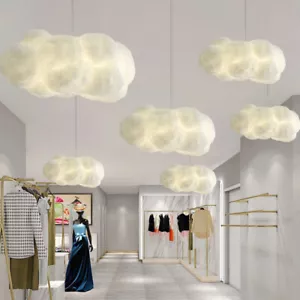 Lámpara de mano de techo colgante LED E26/E27 bombilla nubes tienda de ropa - Imagen 1 de 14