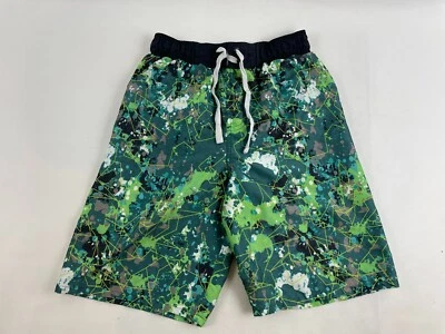Joe Boxer Board Shorts Boy's Size Large Green Swim Trunks Lined Drawstring - Изображение 1 из 4