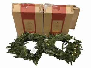 Balsam Hill 2-PACK 26 inch Fraser Fir Wreaths Clear Candlelight $239 - Picture 1 of 22