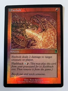 Firebolt Foil - Odyssey Mtg Magic Card Red Common UP NM Unplayed - Picture 1 of 10