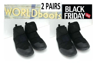 LOTE 2 shoes Origuinal Worldboots Sneaker SIZE 10 Unisex Black Suede Leather NWT - Picture 1 of 12
