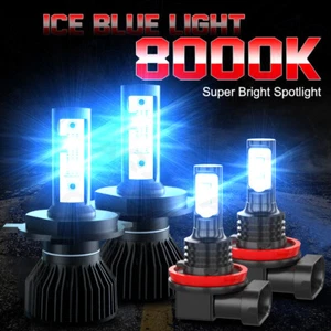 For Toyota Highlander 2008 2009 2010 LED Headlight + Fog Light Combo Bulbs Kit - Foto 1 di 17