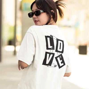 Chic Women's Oversized Streetwear Tee with Bold Back Print for Effortless Style - Picture 1 of 19
