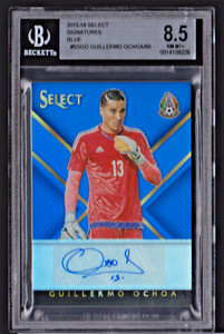 2015-16 Panini Select Signatures Blue Prizm #SS-GO Guillermo Ochoa #/60 BGS 8.5