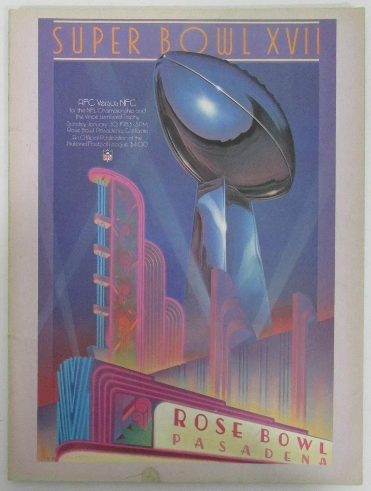 Super Bowl XVII Official Program Miami Dolphins vs. Washington Redskins 128393 - Image 1 of 1