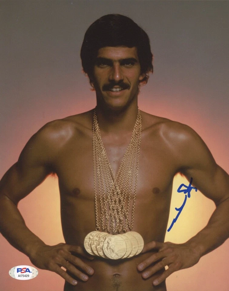 Mark Spitz Olympic Gold Medal Team USA Swimmer Signed 8x10 Photo PSA E - Image 1 of 1