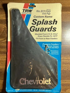 Vintage One Pair TRW Custom 'Chevrolet' Splash Guards EVA Vinyl 612350 • NEW USA - Picture 1 of 8