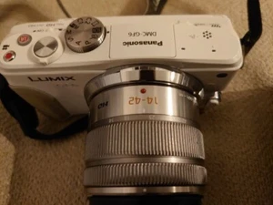 Panasonic DMC-GF6 Blanco Cámara Sin Espejo Lumix Doble Zoom Lente Kit - Imagen 1 de 5