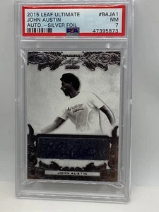 2015 Leaf Ultimate Silver Foil Auto /25 John Austin PSA 7 - Picture 1 of 2
