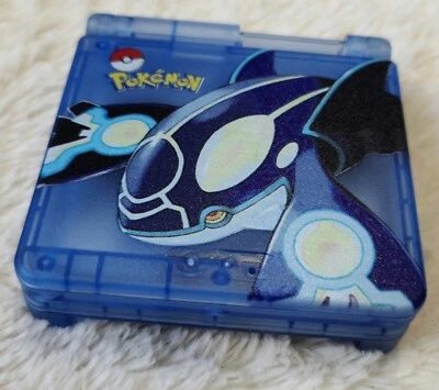 Nintendo Game Boy Advance SP Kyogre Pokemon Replacement Shell And Custom Box - Image 1 of 4