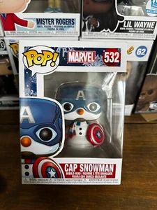Funko POP! Vinyl: Marvel Holiday Cap Snowman #532 - Picture 1 of 5