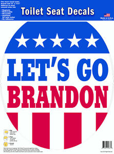 Let's Go Brandon / Funny Toilet Seat Decal / Toilet Seat Lid Cover (Round)
