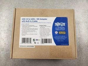TRIPP-LITE USB 3.0 TO SATA/IDE ADAPTER FOR 2.5/3.5/5.25 in HARD DRIVES OPEN BOX - Picture 1 of 1