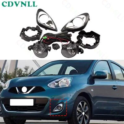 Kit de interruptor de cable de cubierta de luz antiniebla para parachoques delantero Nissan March Micra 2013-2018 Foto 1 de 4