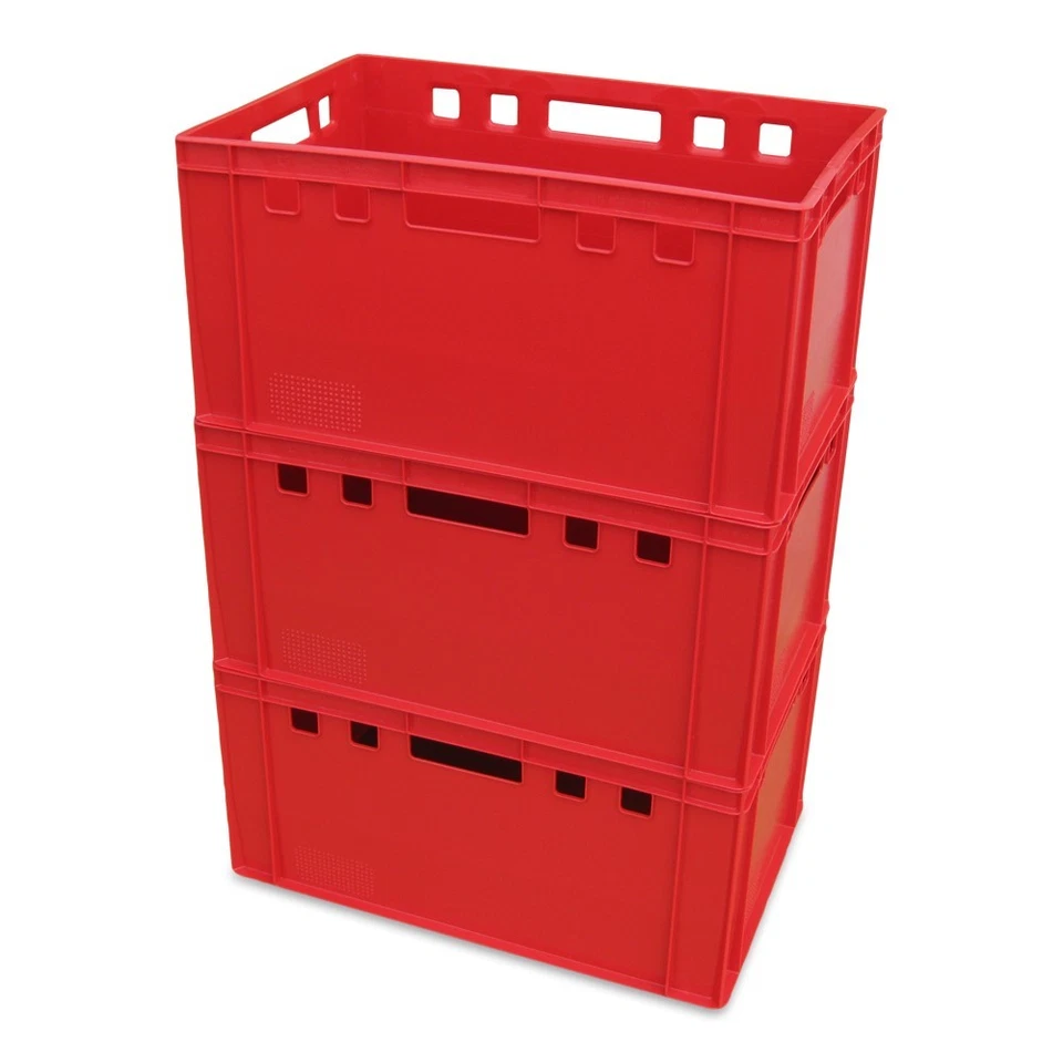 3 x E3 Eurofleischkiste, Stapelkiste, Lagerkiste, Transportkiste, Metzgerkiste.