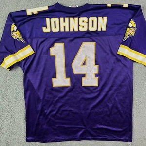 VTG Minnesota Vikings #14 Brad Johnson Football Jersey XL Logo Athletic Purple - Picture 1 of 8