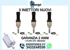 KIT 3 INIETTORI GPL BRC ARANCIO CON DADO FILETTO GARANZIA 24 MESI 09SQ99020002G - Foto 1 di 3