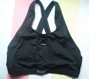 Victoria s Secret Pink exklusiver ultimativer hochgeschlossener Sport schwarz S neu mit Etikett - Bild 1 von 7
