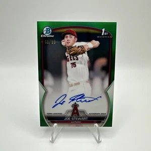 2023 Bowman 1st Joe Stewart Auto 48/99 CPA-JST Green Refractor Parallel SP - Picture 1 of 2