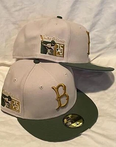 BROOKLYN DODGERS NEW ERA 59FIFTY JACKIE ROBINSON 75 AÑOS 2 TONOS SOMBRERO AJUSTADO NUEVO CON ETIQUETAS - Imagen 1 de 4