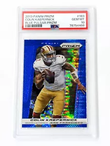 2013 Panini Prizm Blue Pulsar Prizm #183 Colin Kaepernick PSA 10 49ers - Picture 1 of 2