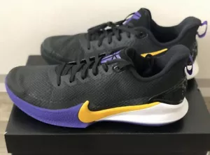 Sneaker Nike Kobe Mamba Focus Laker viola/gialla AJ5899 lotto 005 uomo taglia 8,5 - Foto 1 di 7