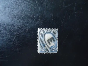 us scott 212, 1 cent Benjamin Franklin, 1887, 1883-87 issues, Ultramarine color - Picture 1 of 4