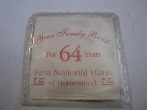 Advertising Coin Flip of 1st National Bank of Homestead (FL) 64 Year 1996 Anniv. - Picture 1 of 3