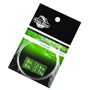 WHITE RIVER FLY SHOP Bass Nylon konisches Vorfach 8 Fuß 6 Pfund Vorfach 0,009 Zoll Hintern 0,023 Zoll - Bild 1 von 4