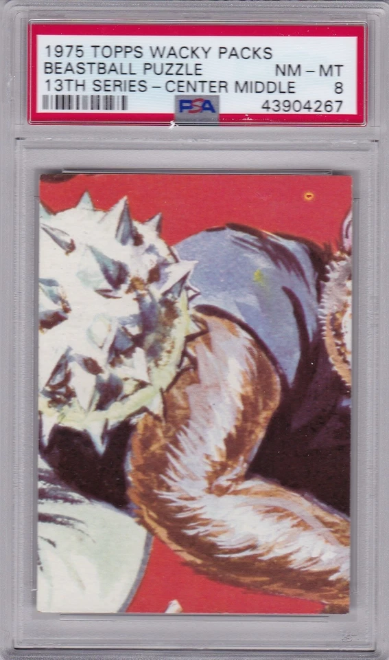 1975 Topps Wacky Packages BEASTBALL PUZZLE PSA 8 NM/MT Series 13 Packs Ctr/Mid - Image 1 of 1